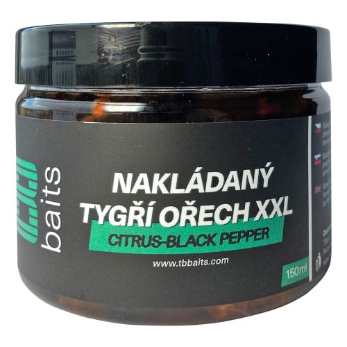 TB Baits Nakladaný Tigrí Orech XXL 150 ml - Citrus - Black pepper