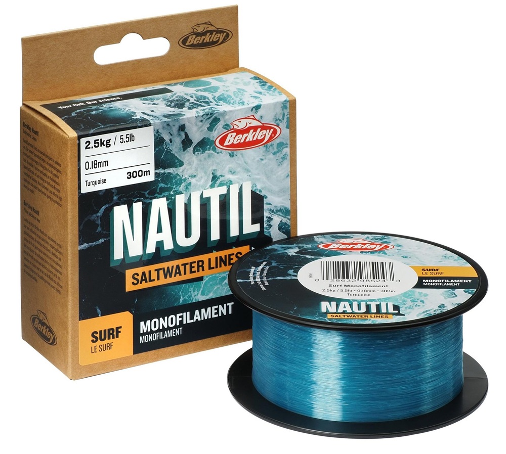 E-shop Berkley vlasec nautil monofil surf turquoise 300 m - 0,35 mm 9,1 kg