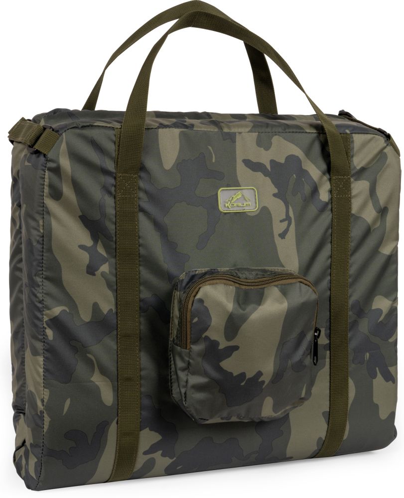Korum podložka s važiacim sakom a taška camo fishcare set