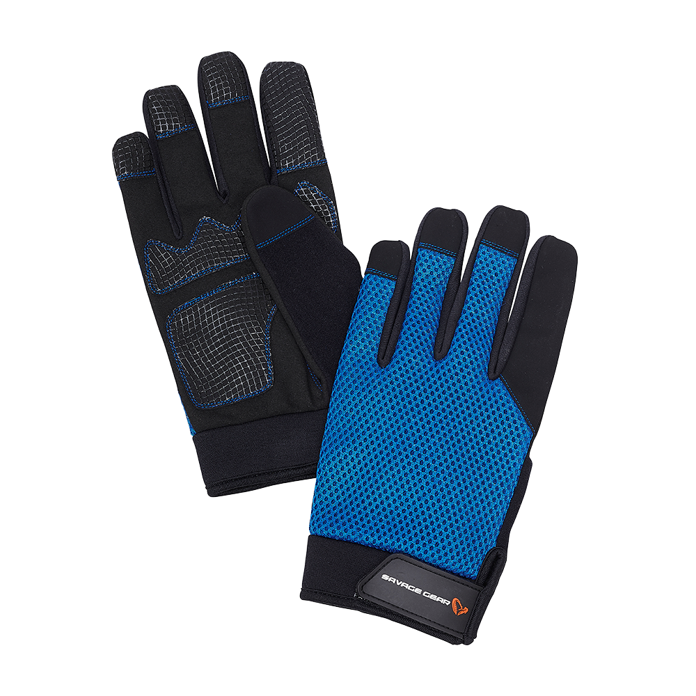 Savage gear rukavice aqua mesh glove sea blue - m