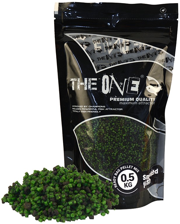 E-shop The one pelety ready bag pellet mix 500 g - black smoked fish