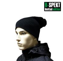 R-spekt Čiapka PomPom DUO beanie style čierna (10)
