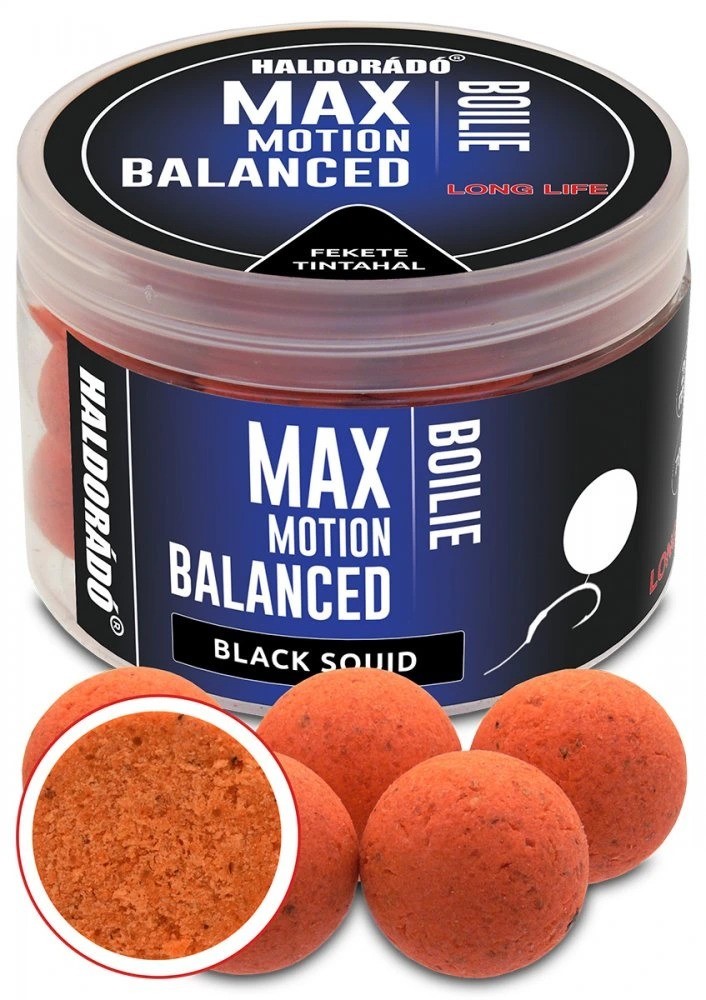 E-shop Haldorádó vyvážené boilies balanced max motion 70 g 20 mm - čierne kalamáre