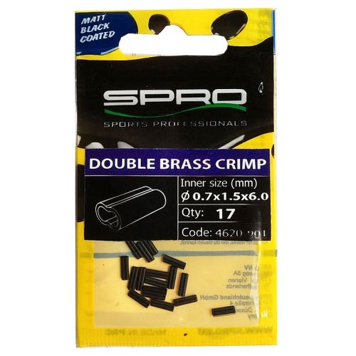 Spro Matt Black Double Brass Crimp 17 ks