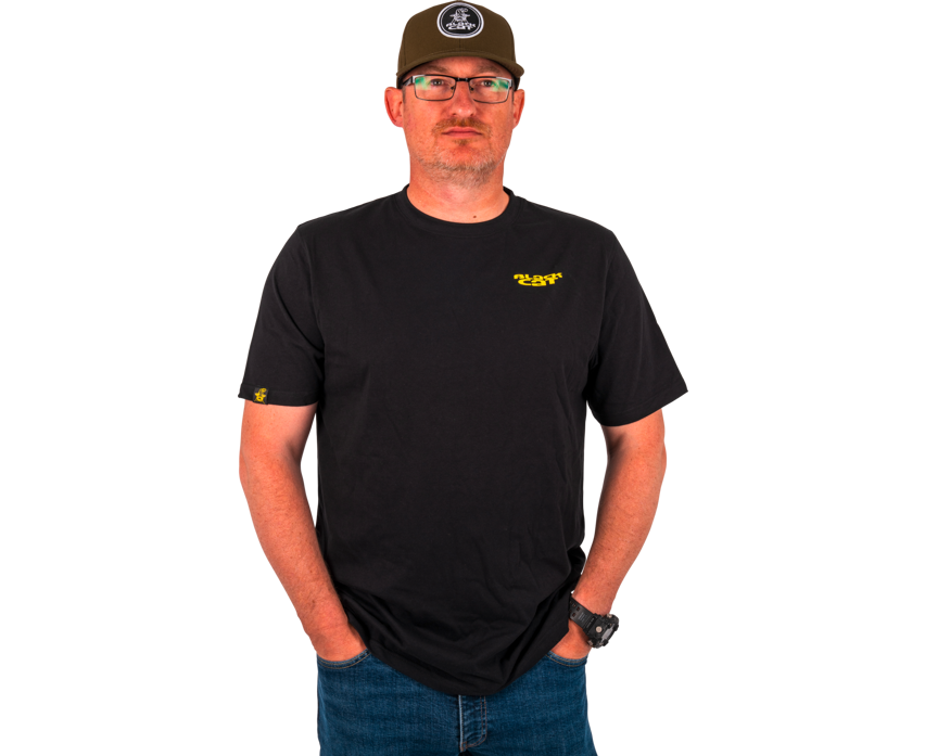 Black cat tričko chase dreams black tee - xxxl