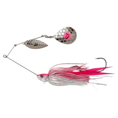 Savage Gear Blyskáč Da Bush spinnerbait Sinking Red Head Silver