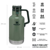 Stanley Džbán Na Pivo So Zátkou The Easy-Pour Growler Zelená 1,9 l (2)