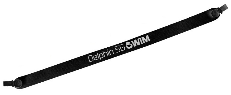 Delphin plávajúci popruh na okuliare swim čierny