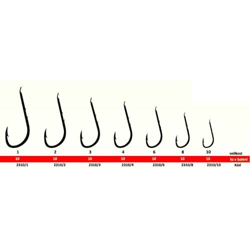 Venturieri háčiky  Model 2310 NSB   ( 10ks v balení)