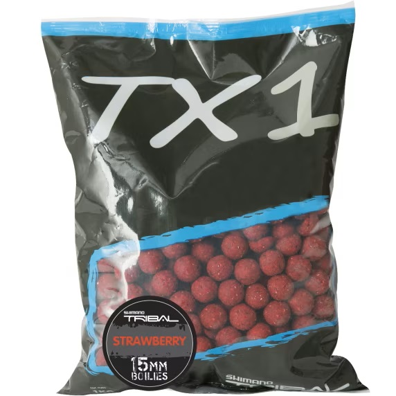 Shimano boilie tx1 strawberry - 1 kg 20 mm