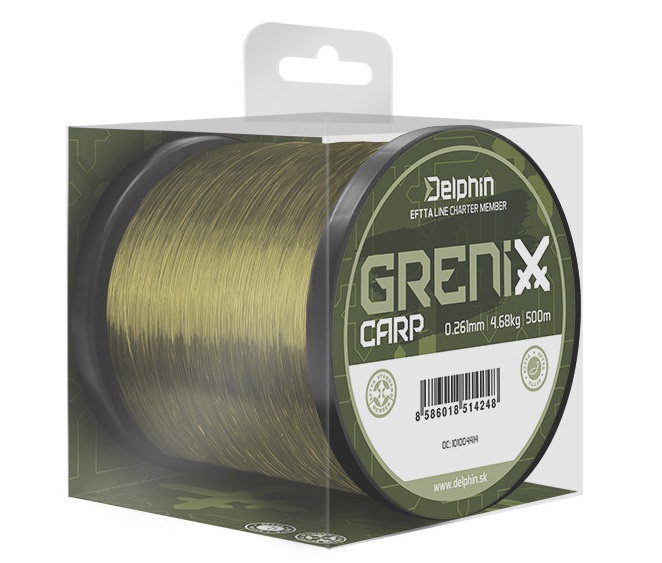 Delphin vlasec grenix carp 500 m - priemer 0,261 mm hmotnosť 4,68 kg