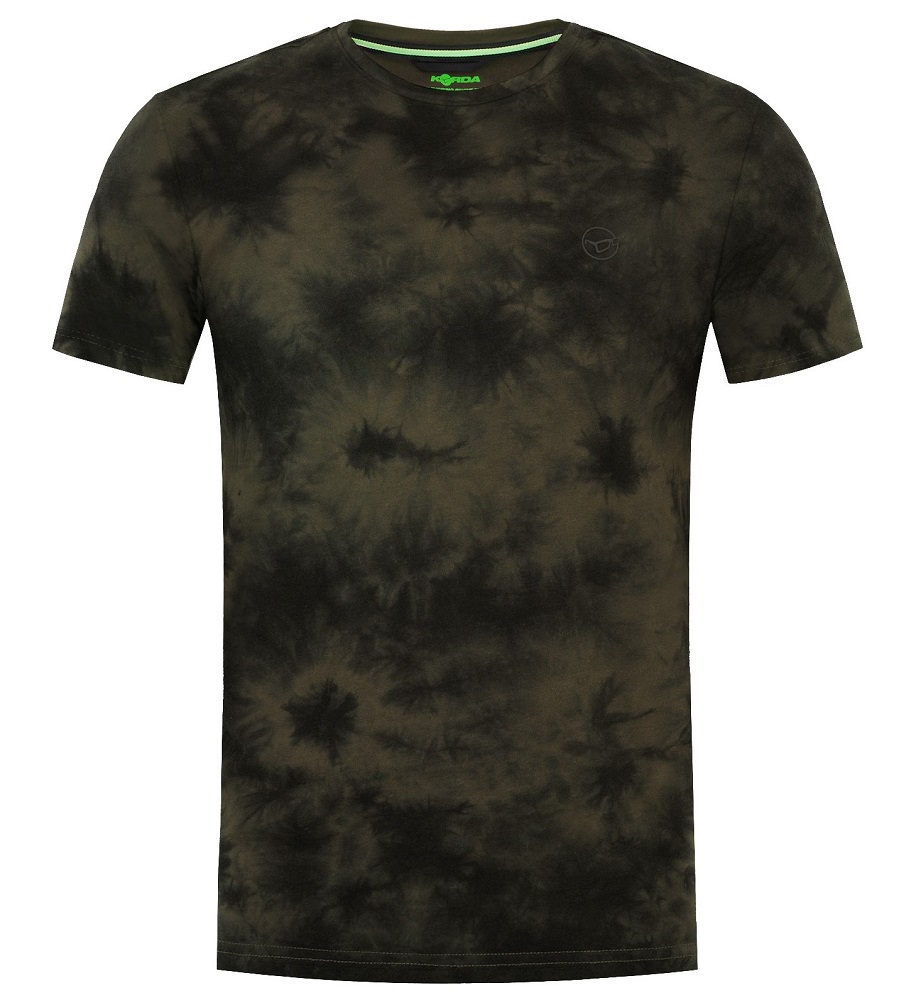 Korda tričko tie dye tee dark olive - s