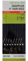 Korum Náväzec Grappler 4” Hair Rigs Barbed 10 cm - Veľkosť Háčika 8 Priemer 0,30 mm Nosnosť 14 lb