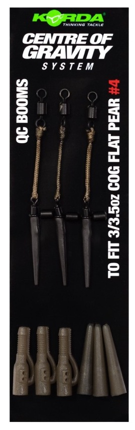 Korda montáž centre of gravity boom qc flat pear 3 ks - 3/3.5 oz