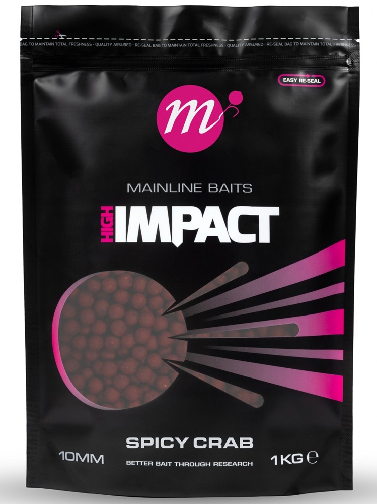 Mainline boilie hi impact spicy crab 1 kg - 15 mm