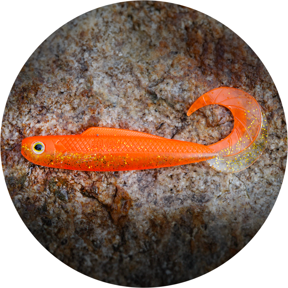 E-shop Redbass gumová nástraha twister kixter orange g uv - 12,5 cm 14 g