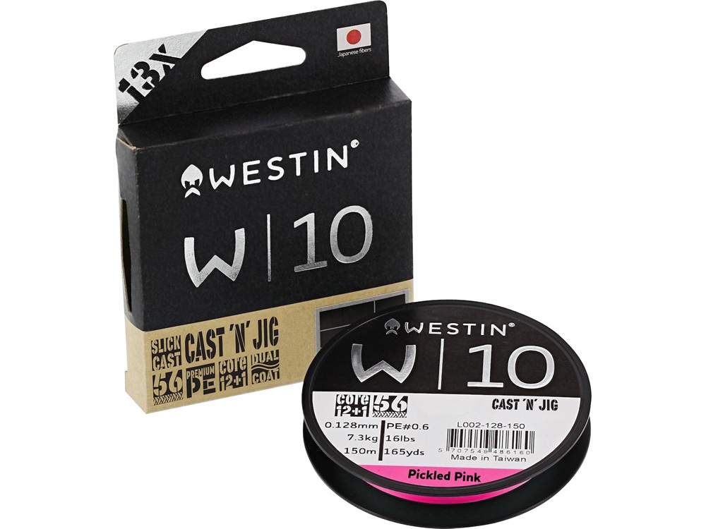 E-shop Westin splietaná šnúra w10 cast 'n' jig 13 braid pickled pink 110 m - 0,08 mm 6 kg