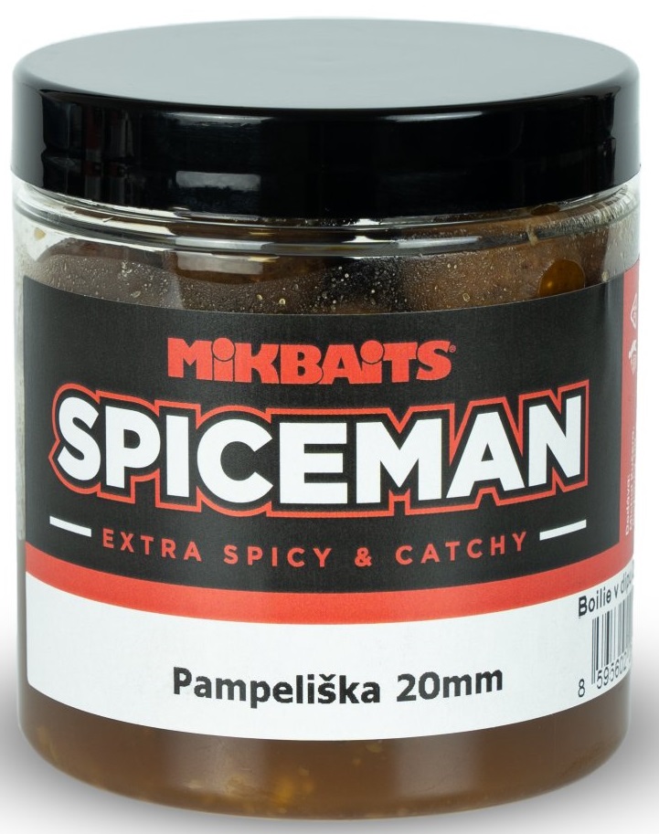 Mikbaits boilie v dipe spiceman pampeliška 250 ml - 20 mm