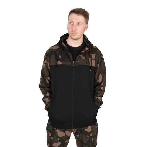 Fox Mikina LW Black Camo Split Zip Hoody