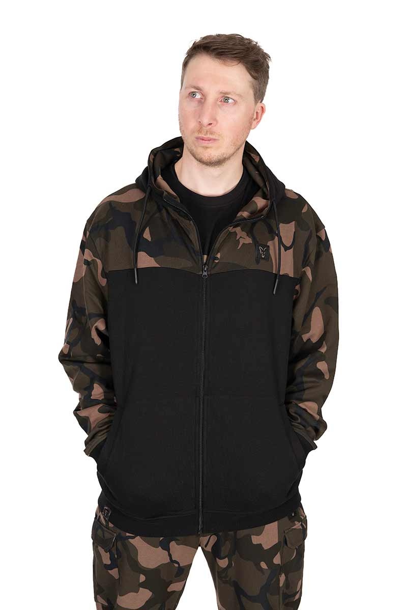 E-shop Fox mikina lw black camo split zip hoody - s
