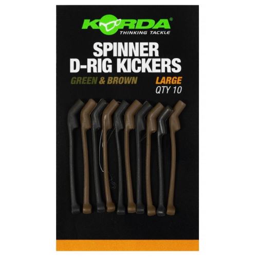 Korda Rovnátka Spinner D-Rig Kickers Zelená/Hnedá 10 ks