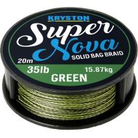 Kryston Náväzcová Šnúrka Super Nova Solid Braid Zelený 20 m-Nosnosť 15 lb
