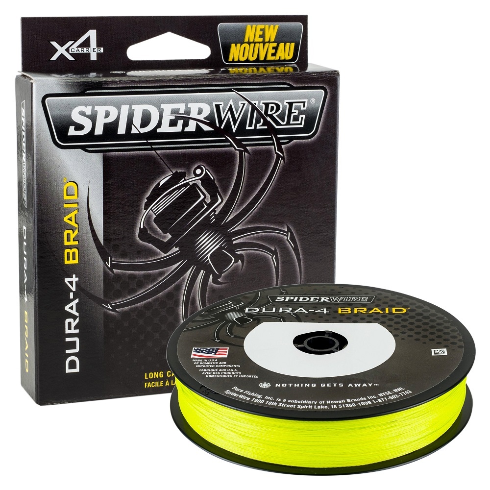 Spiderwire splietaná šnúra dura4 300 m yellow-priemer 0,14 mm / nosnosť 11,8 kg