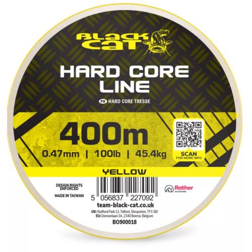 Black Cat Pletená Šnúra Hard Core Line Yellow 400 m