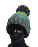 R-SPEKT Čiapka Maxi Pompom Beanie Šedozelený (5)