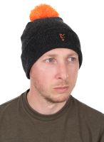 Fox Čiapka Collection Bobble Hat Black Orange Fox Čiapka Collection Bobble Hat Black Orange