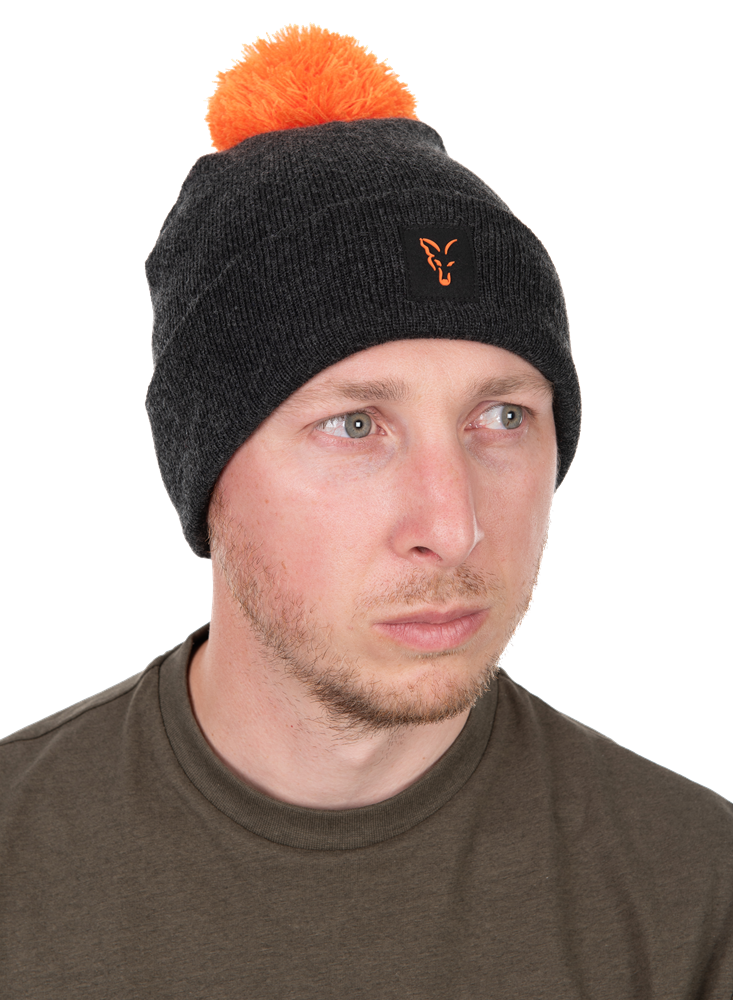 E-shop Fox čiapka collection bobble hat black orange