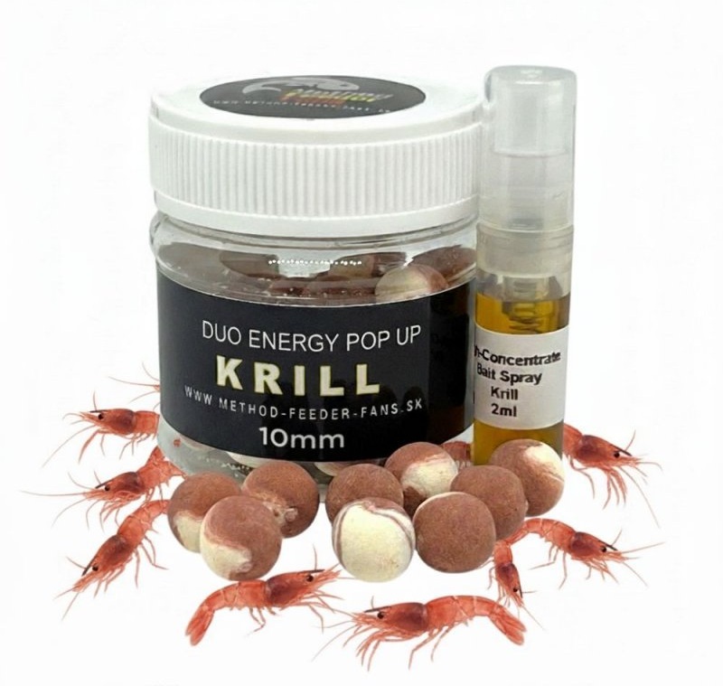 Method feeder fans plávajúce boilies duo energy 12 mm 50 ml - krill