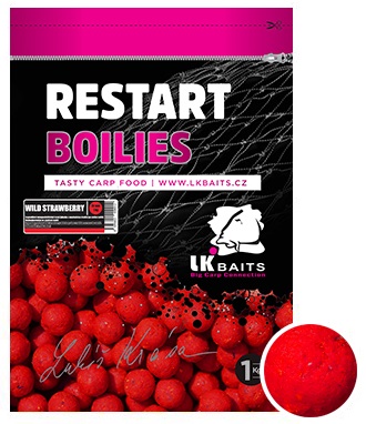 Lk baits boilie restart wild strawberry - 1 kg 20 mm