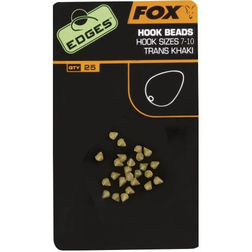 Fox Zarážky Edges Hook Bead 7-10 Khaki 25ks