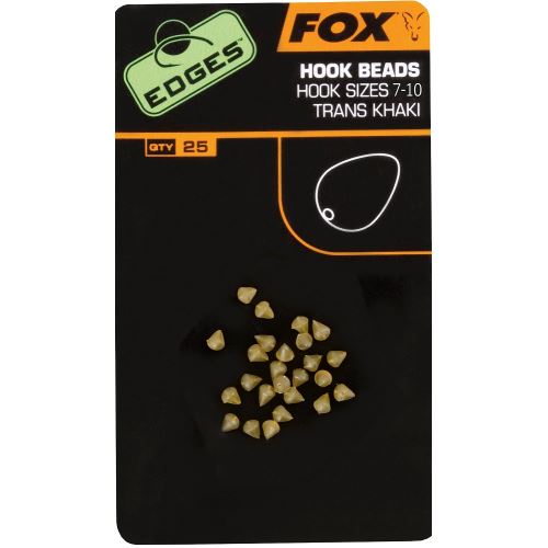 Fox Zarážky Edges Hook Bead 7-10 Khaki 25ks