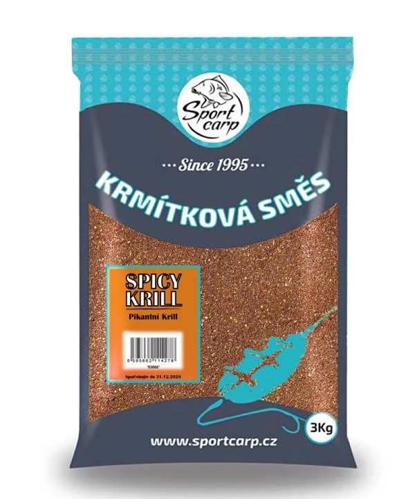 Sportcarp krmítková zmes 3 kg - spicy krill