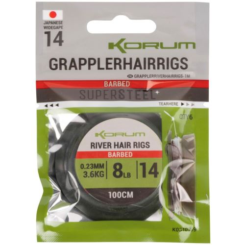 Korum Náväzec Grappler River Hair Rigs 1 m