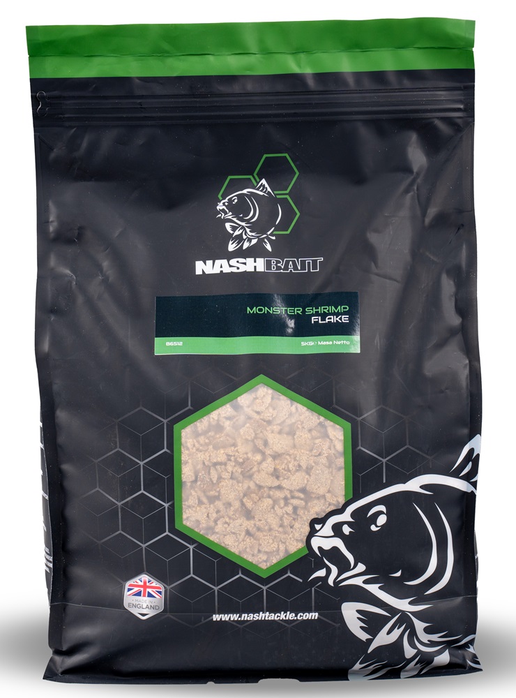 Nash drvené boilies flake monster shrimp - 1 kg