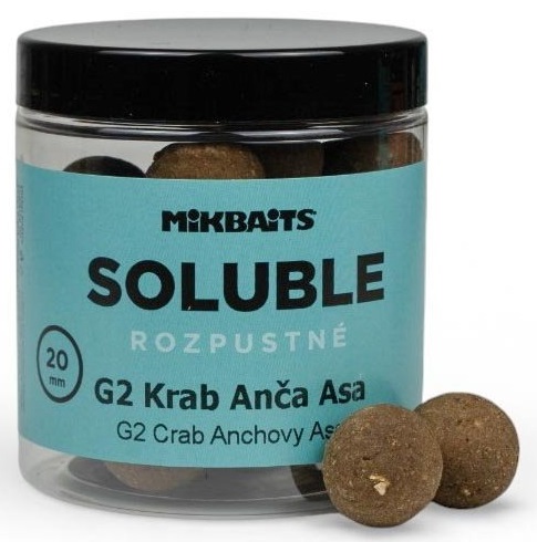 E-shop Mikbaits rozpustné boilie soluble g2 krab ančovička asa 250 ml - 20 mm