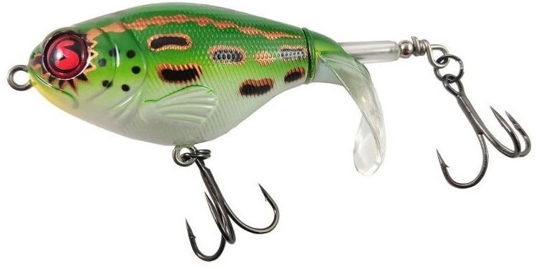 E-shop River2sea wobler hladinový whopper plopper leopard - 7,5 cm 16,5 g