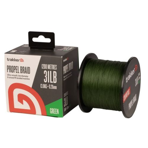 Trakker Kmeňová Pletená Šnúra Propel Braid 1200 m 0,26 mm 31 lb Green