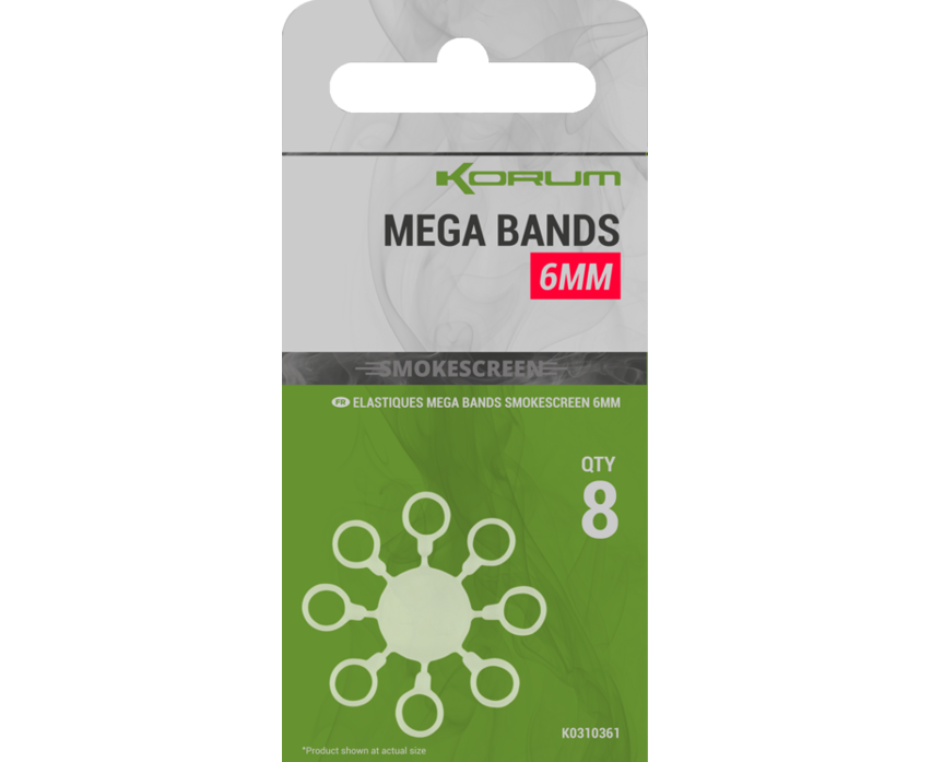 E-shop Korum krúžky smokescreen mega bands - 6 mm