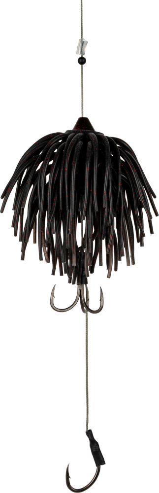 Black cat chobotnička real worm teaser black red flash - 120 g