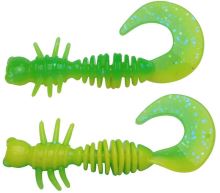 Berkley Gumová Nástraha Powerbait Power Curly Spring Green Sunshine Yellow - 4 cm 12 ks
