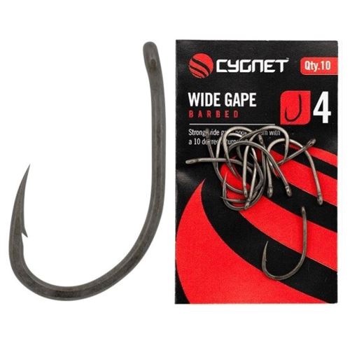 Cygnet Háčiky Wide Gape Hooks Barbed 10 ks