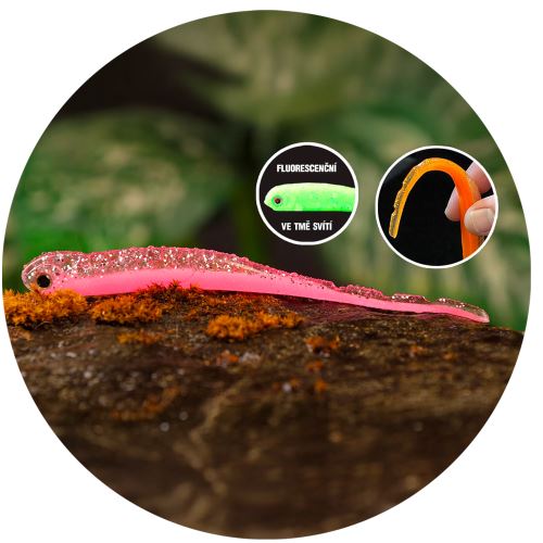 Redbass Smáčik Big Snake Pink G UV COLOR