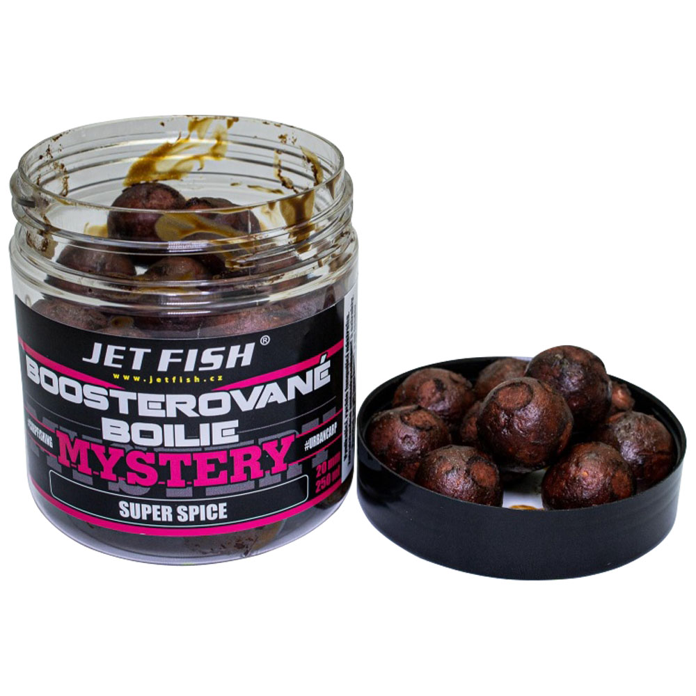 Jet fish boosterované boilie mystery super spice 250 ml - 20 mm