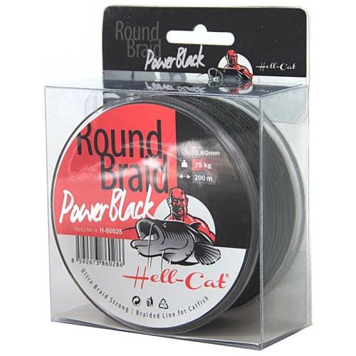 Hell-Cat Splietaná Šnúra Round Braid Power Black 200 m