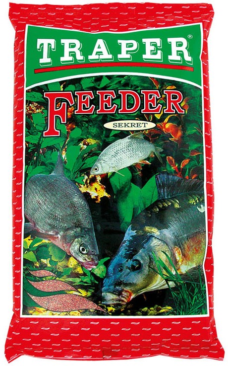 Traper krmítková zmes secret 1 kg - feeder červený