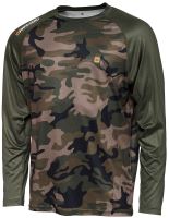 Prologic Tričko UV Camo Long Sleeve T Shirt Camo Green